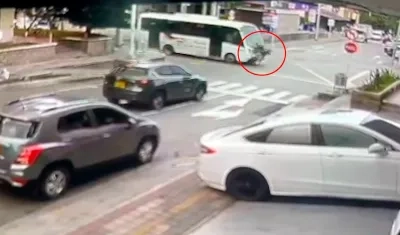 Momento en que ocurrió el accidente. 