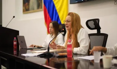 La diputada Alejandra Moreno.