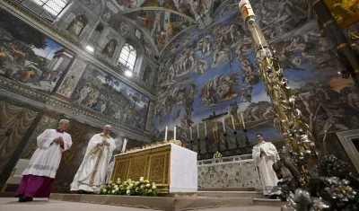 La primera misa del Papa León XIV. 