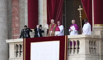 Papa León XIV en la basílica de San Pedro.