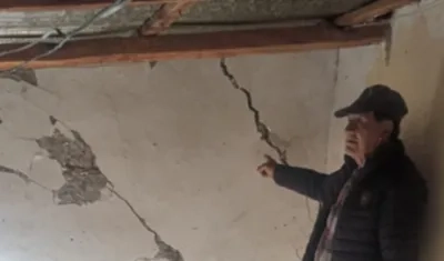 Una de las casas afectadas.