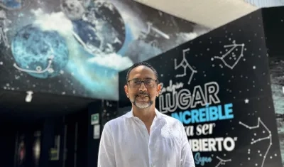 Jorge Senior en el Planetario de Combarranquilla. 