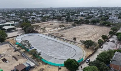Polideportivo de La Magdalena, en construcción