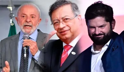 Los Presidentes Lula da Silva, Gustavo Petro y Gabriel Boric.