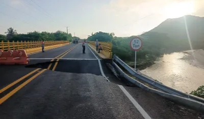 El colapso de la vía.