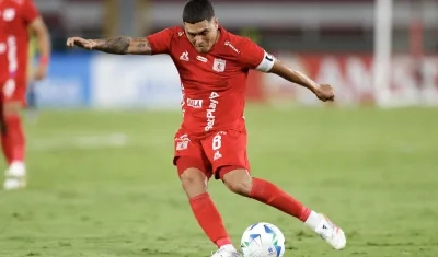 Juan Fernando Quintero durante el partido de la noche de este martes.