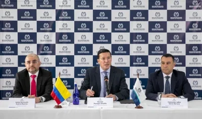 Rueda de prensa de la Registraduría esta mañana.