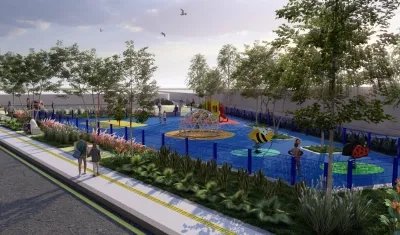 El render del parque Los Muñecos.