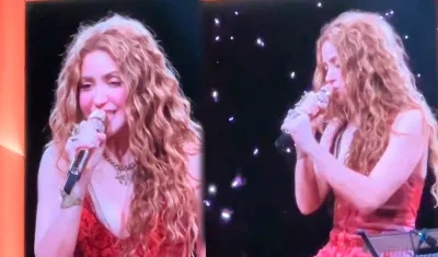 Shakira durante su concierto en la ciudad de Montreal, Canadá. 