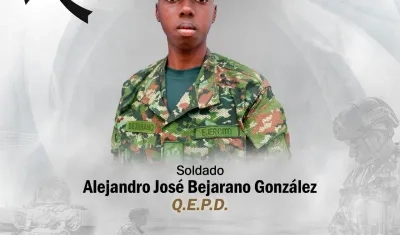 El soldado Alejandro José Bejarano González.