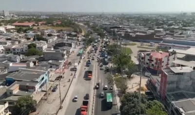 El tramo en la Circunvalar.