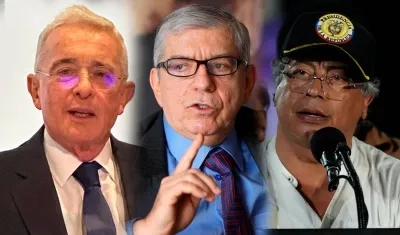 Álvaro Uribe Vélez, César Gaviria y Gustavo Petro.