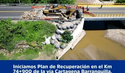 Lugar donde se presenta la emergencia en la Vía al Mar. 