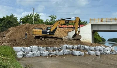 Las obras en la Vía al Mar. 