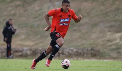 Emilio Aristizábal, delantero de la Selección Colombia sub-20.