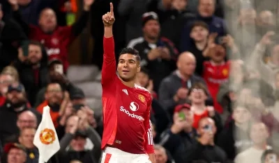 Casemiro, mediocampista brasileño del Manchester United. 