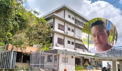 Instalaciones de Medicina Legal y la víctima del ataque, Jonathan Martínez.