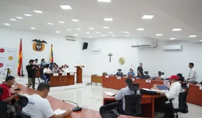 Aspecto de la sesión en el Concejo de Barranquilla. 