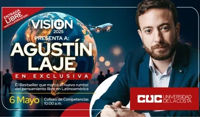 Agustín Laje, en la Universidad de la Costa.