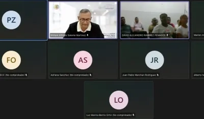 Aspecto de la audiencia virtual de este viernes. 