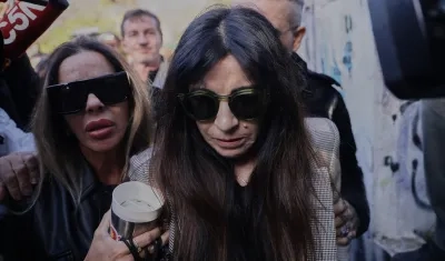 Giannina Maradona a su llegada a los juzgados de San Isidro. 