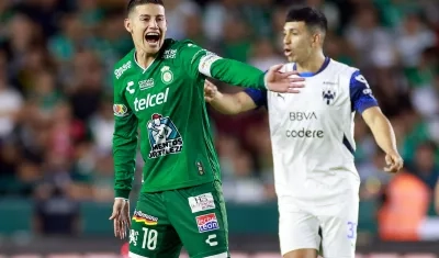 El colombiano James Rodríguez, jugador del León de México.