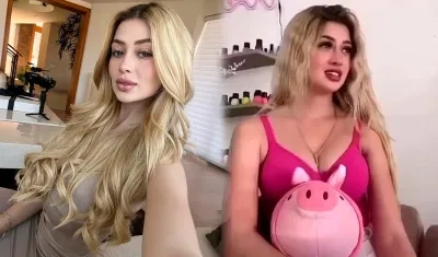La influencer Valeria Márquez / Imagen de la transmisión en vivo. 