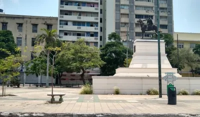 Aspecto del Paseo Bolívar, en el centro de Barranquilla. 