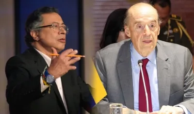 El Presidente Gustavo Petro y Álvaro Leyva Durán.