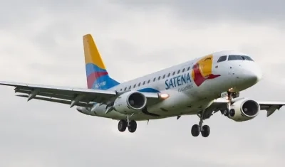 Vuelo de Satena rumbo a Caracas. Imagen de archivo