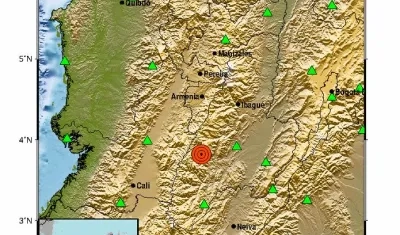 El epicentro del sismo fue en Chaparral, Tolima. 