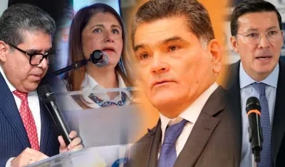 Contralor Carlos Rodríguez, Defensora Iris Marín, Procurador Gregorio Eljach y Registrador Hernán Penagos.