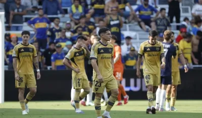 Lamento de los jugadores de Boca al término del encuentro.