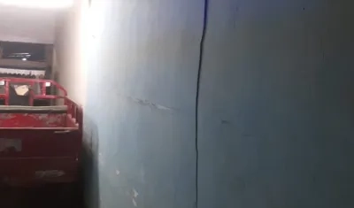 Vivienda afectada por el sismo.