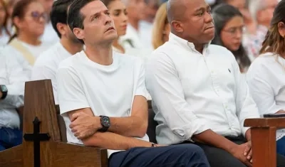 Mauricio Gómez durante la eucaristía en la Catedral Metropolitana.