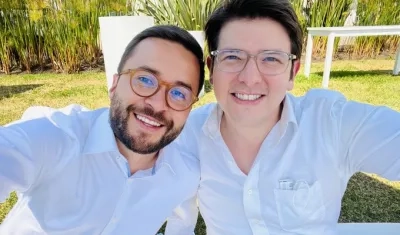 Concejal Andrés Barrios y senador Miguel Uribe