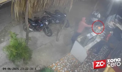 Cámara captó ataque a bala en Baranoa. 