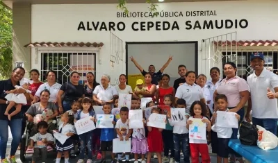 Biblioteca Distrital Pública Álvaro Cepeda Samudio en el barrio San Roque. 