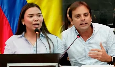 La presidenta del Consejo de Juventud Isabela Bolaño y el diputado Alfredo Varela.