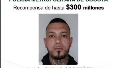 Alias 'Costeño', quien es buscado por el atentado al senador Miguel Uribe. 
