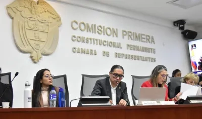 La sesión de la Comisión Primera de este lunes.