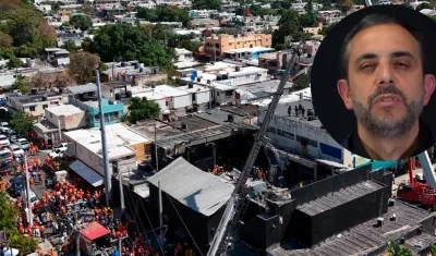 Imagen aérea de la discoteca colapsada / Antonio Espaillat. 