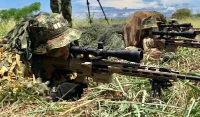 Soldados colombianos. 