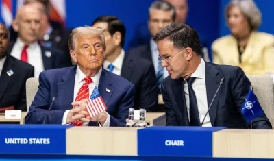 El Presidente estadounidense, Donald Trump, y el secretario general de la OTAN, Mark Rutte.