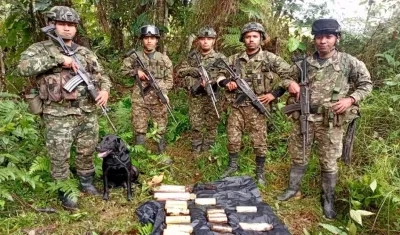 Parte los explosivos hallados.