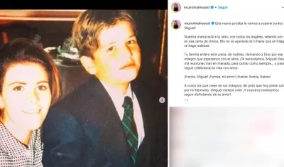 María Carolina Hoyos y su hermano Miguel Uribe