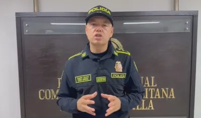 El comandante de la Policía Metropolitana de Barranquilla, general Edwin Urrego.