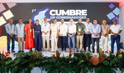 Los gobernadores durante su cumbre, en La Guajira. 