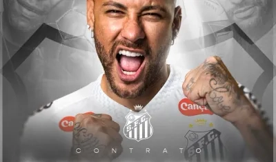 Neymar, renovado con Santos de Brasil hasta fin de año.
