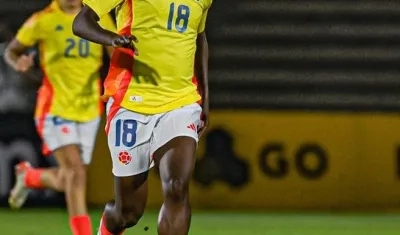 Linda Caicedo durante el amistoso contra México.